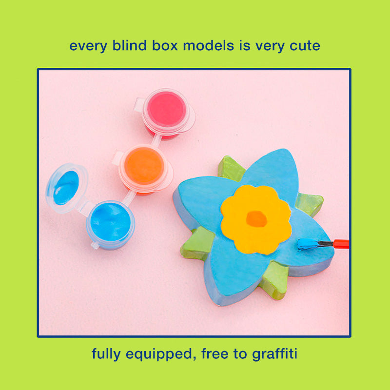 DIY Gypsum Painting Blind Box Set Mainan Edukasi Anak Alat Lukis Patung Kreativitas Karakter Lucu DCA2043