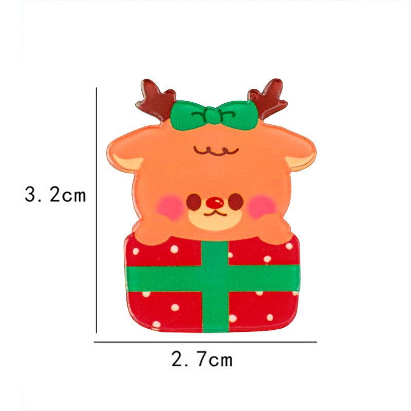 Pin Aksesoris Akrilik Karakter Natal Christmas Lucu Bros Baju Tas Fashion DCA2136