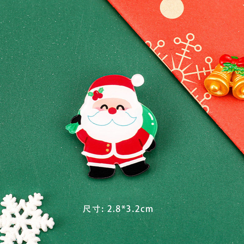 Pin Aksesoris Akrilik Karakter Natal Christmas Lucu Bros Baju Tas Fashion DCA2136