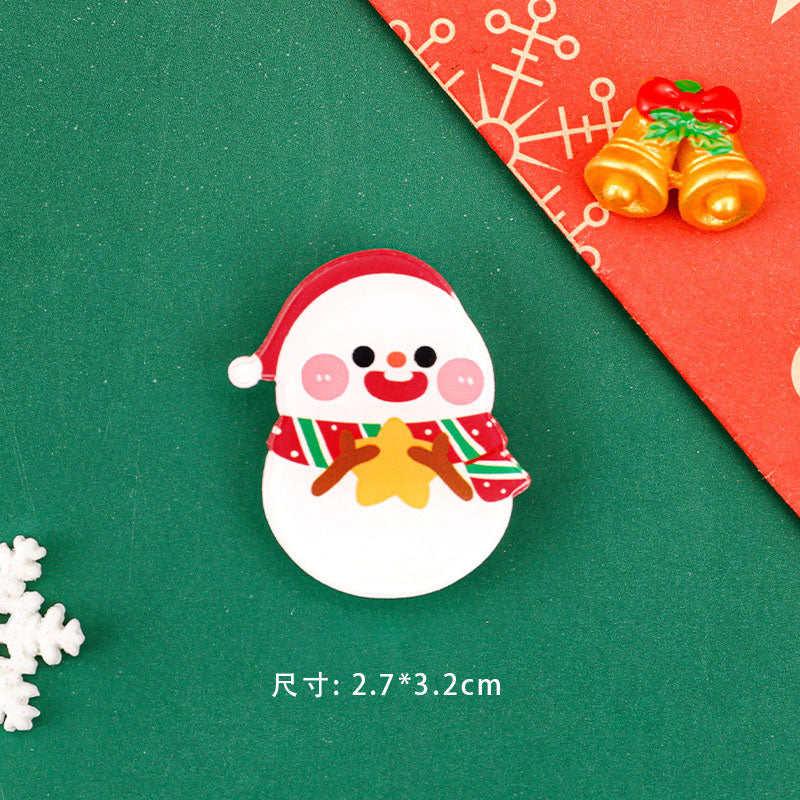 Pin Aksesoris Akrilik Karakter Natal Christmas Lucu Bros Baju Tas Fashion DCA2136