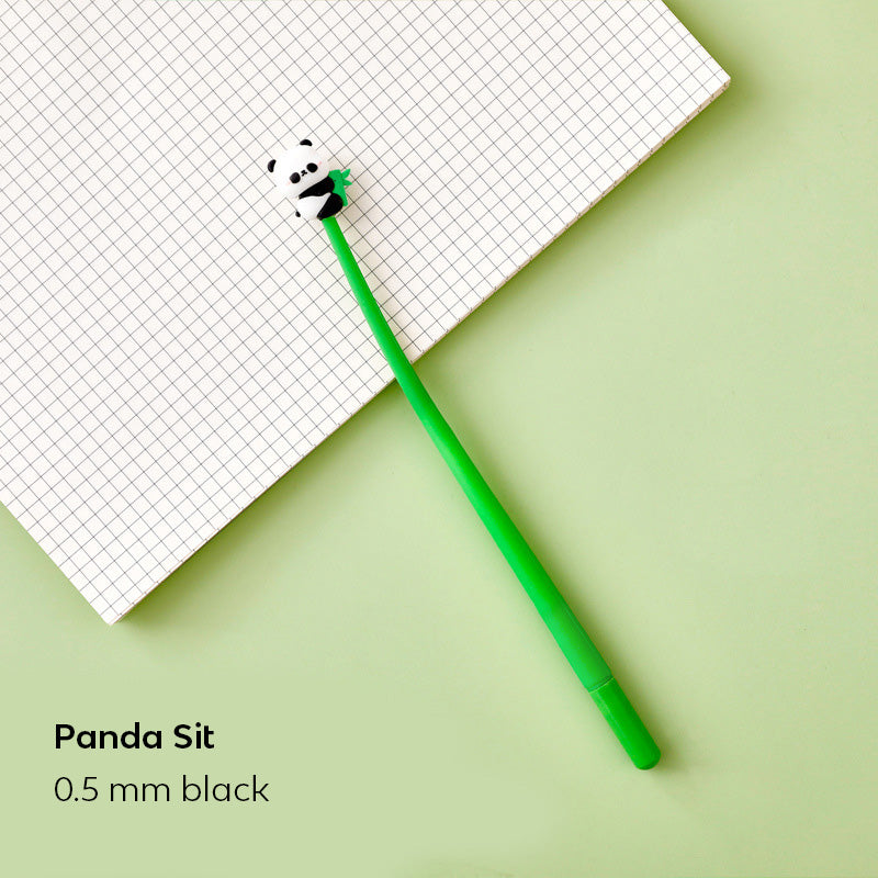 Pulpen Doodle Head Shake Gel Pen Goyang Lentur Elastis Bolpen Panda Capybara Lucu DCA2193