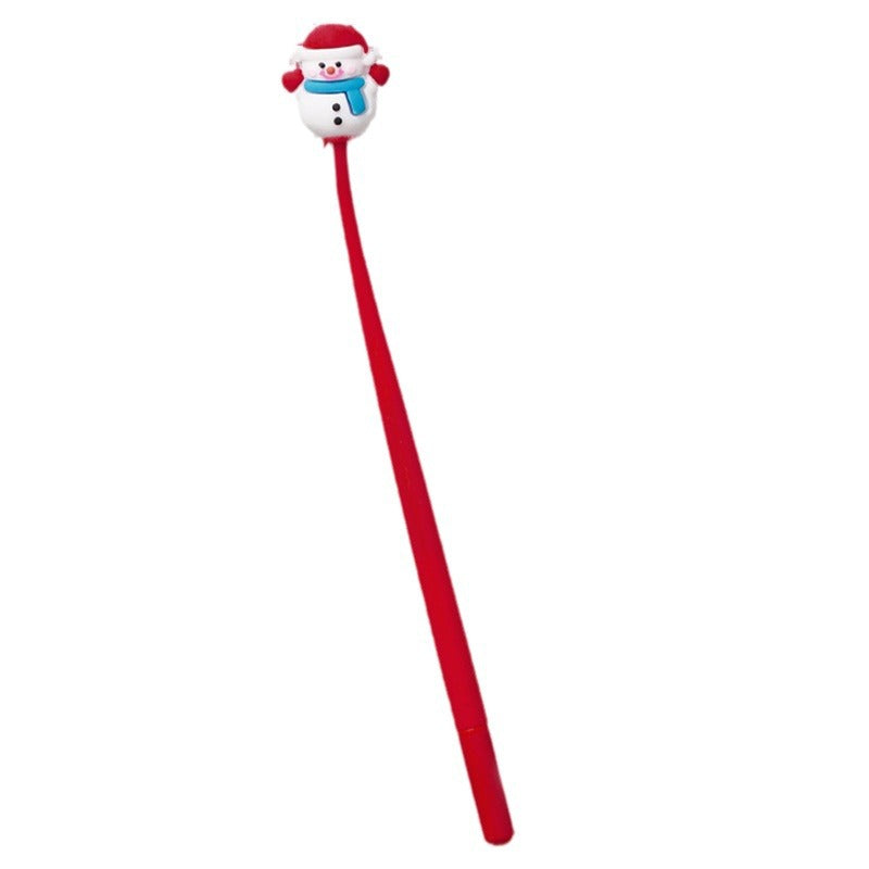 Pulpen Doodle Head Shake Gel Pen Goyang Lentur Elastis Bolpen Natal Christmas DCA2203