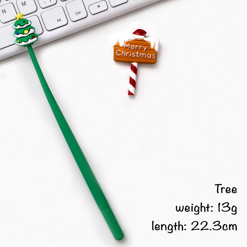 Pulpen Doodle Head Shake Gel Pen Goyang Lentur Elastis Bolpen Natal Christmas DCA2203