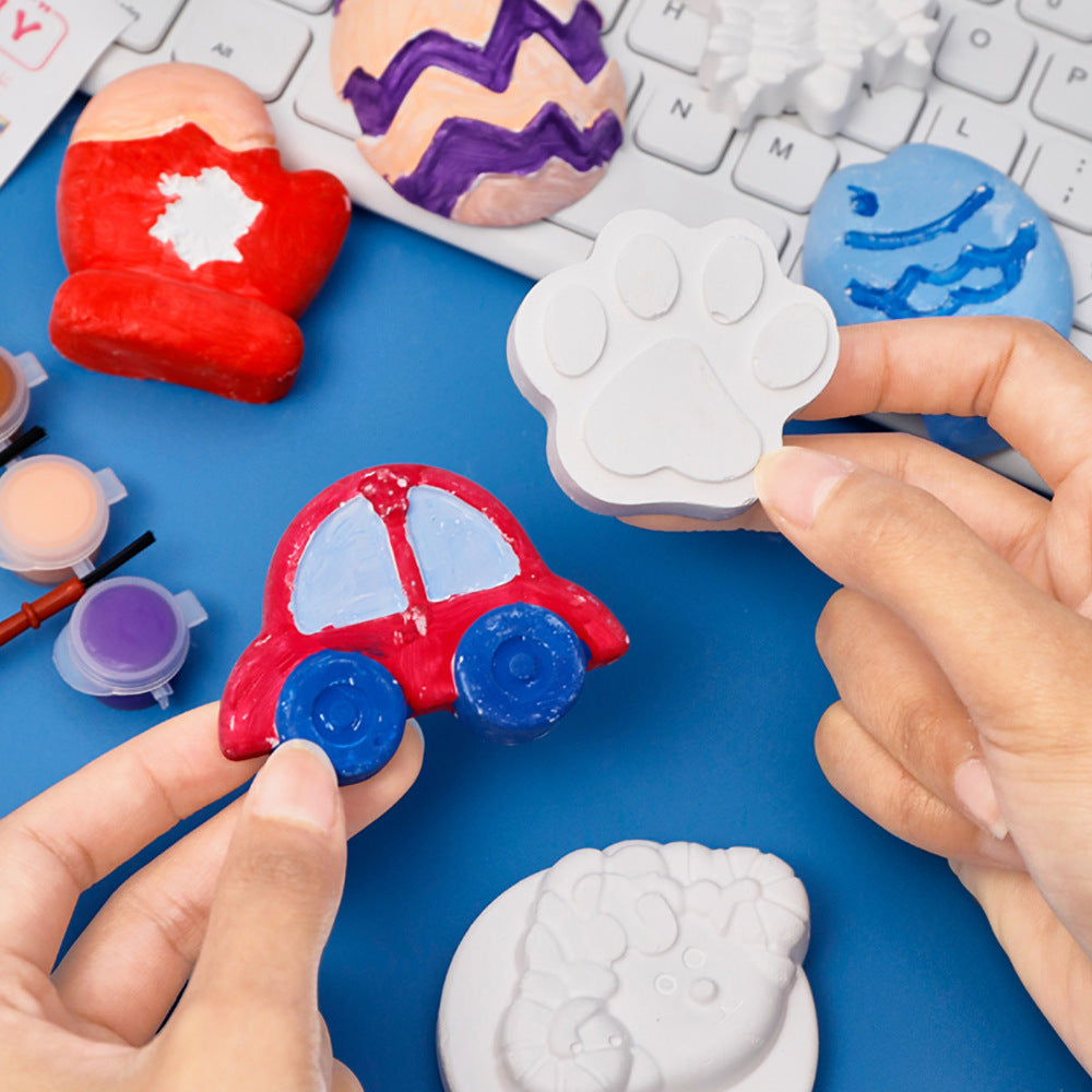 DIY Gypsum Painting Transparent Box Set Mainan Edukasi Anak Alat Lukis Patung Kreativitas Karakter Lucu DCA2330