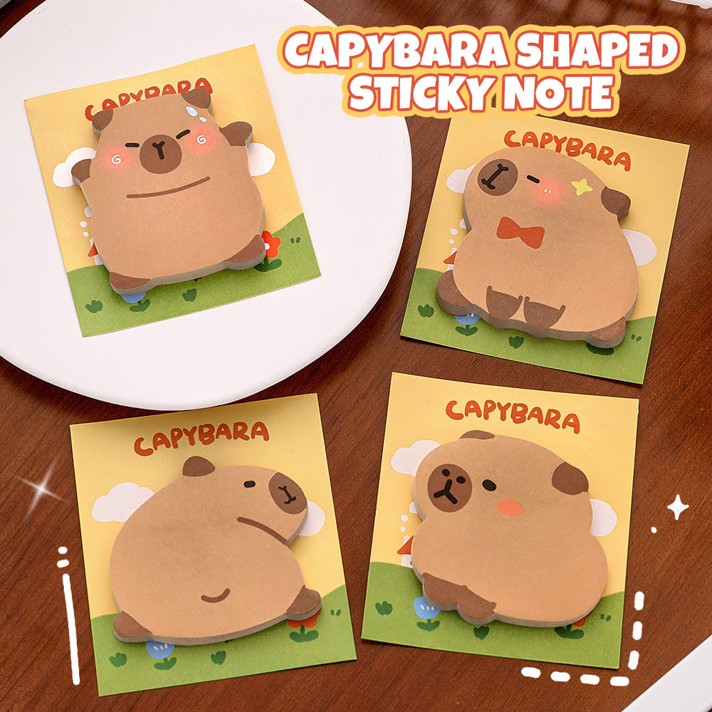 Sticky Notes 30 Lembar Bentuk Capybara Lucu Catatan Tempel Aesthetic DCA2396