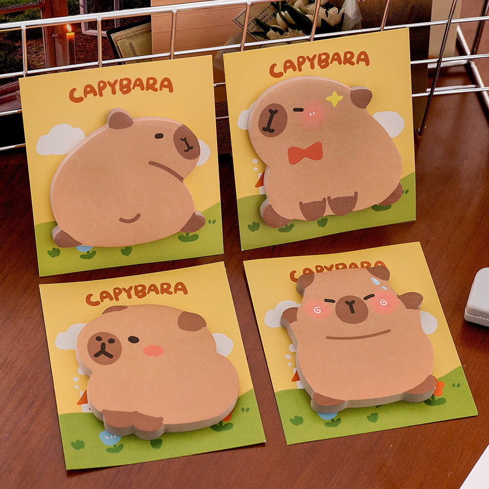 Sticky Notes 30 Lembar Bentuk Capybara Lucu Catatan Tempel Aesthetic DCA2396