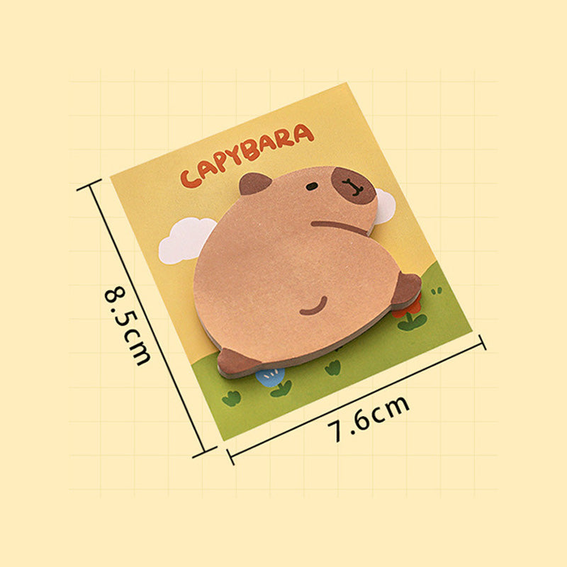 Sticky Notes 30 Lembar Bentuk Capybara Lucu Catatan Tempel Aesthetic DCA2396