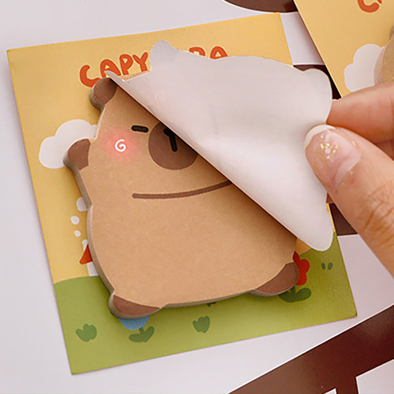 Sticky Notes 30 Lembar Bentuk Capybara Lucu Catatan Tempel Aesthetic DCA2396