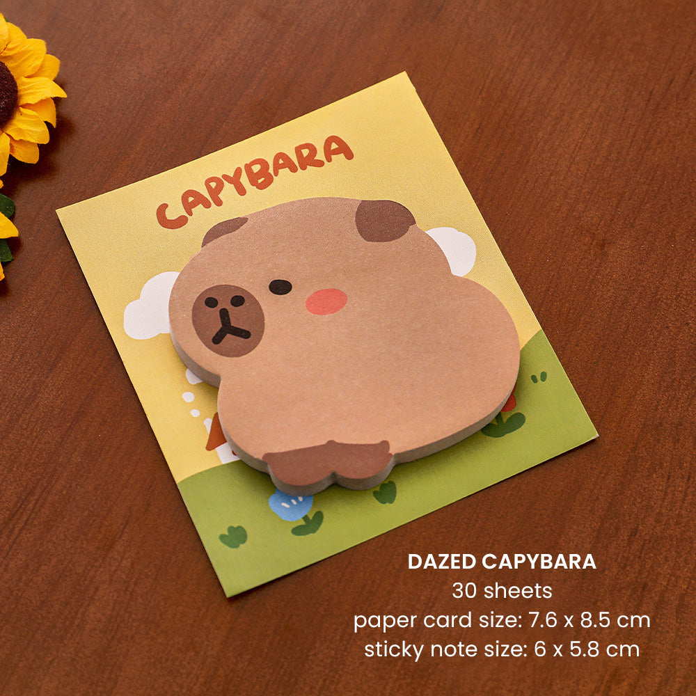 Sticky Notes 30 Lembar Bentuk Capybara Lucu Catatan Tempel Aesthetic DCA2396