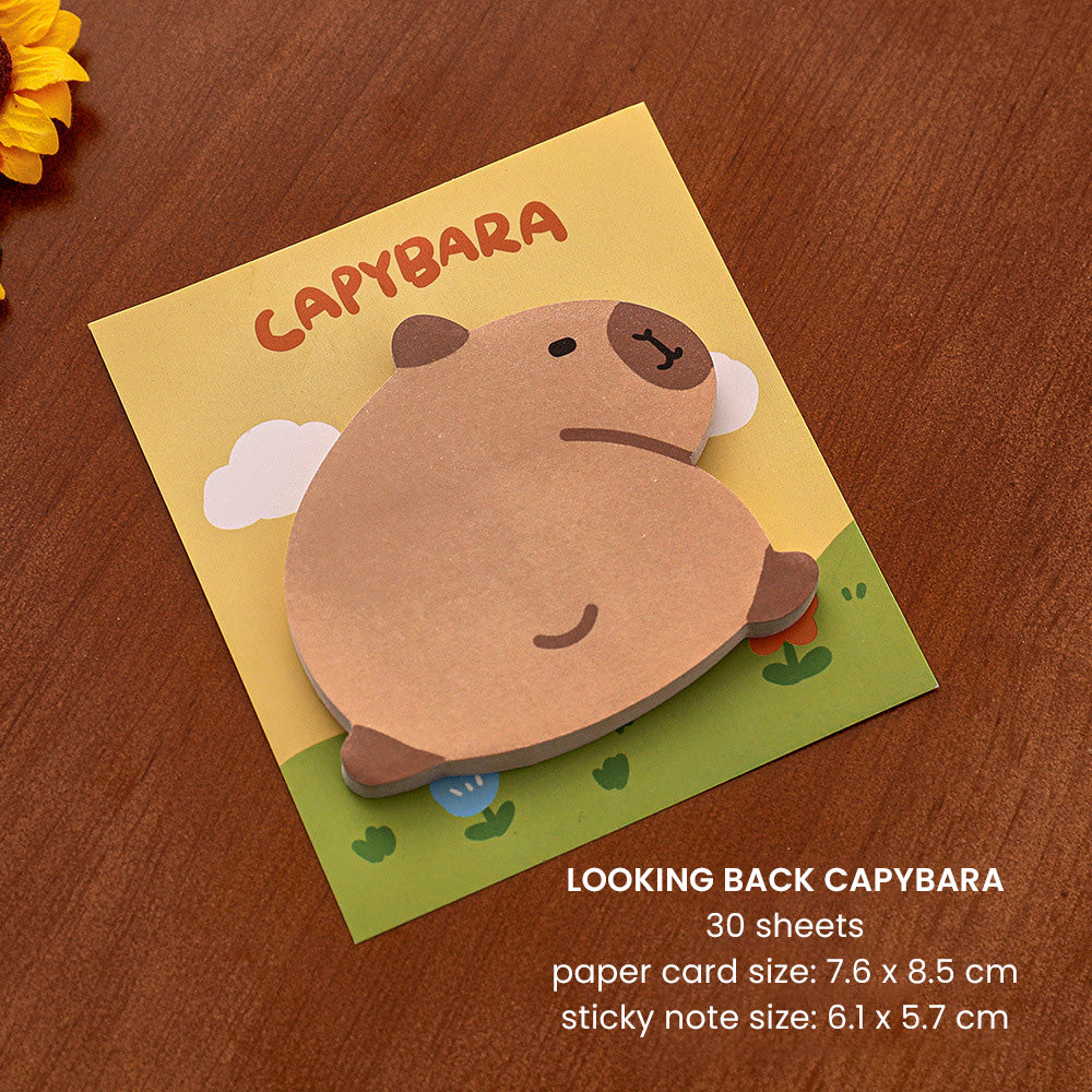 Sticky Notes 30 Lembar Bentuk Capybara Lucu Catatan Tempel Aesthetic DCA2396