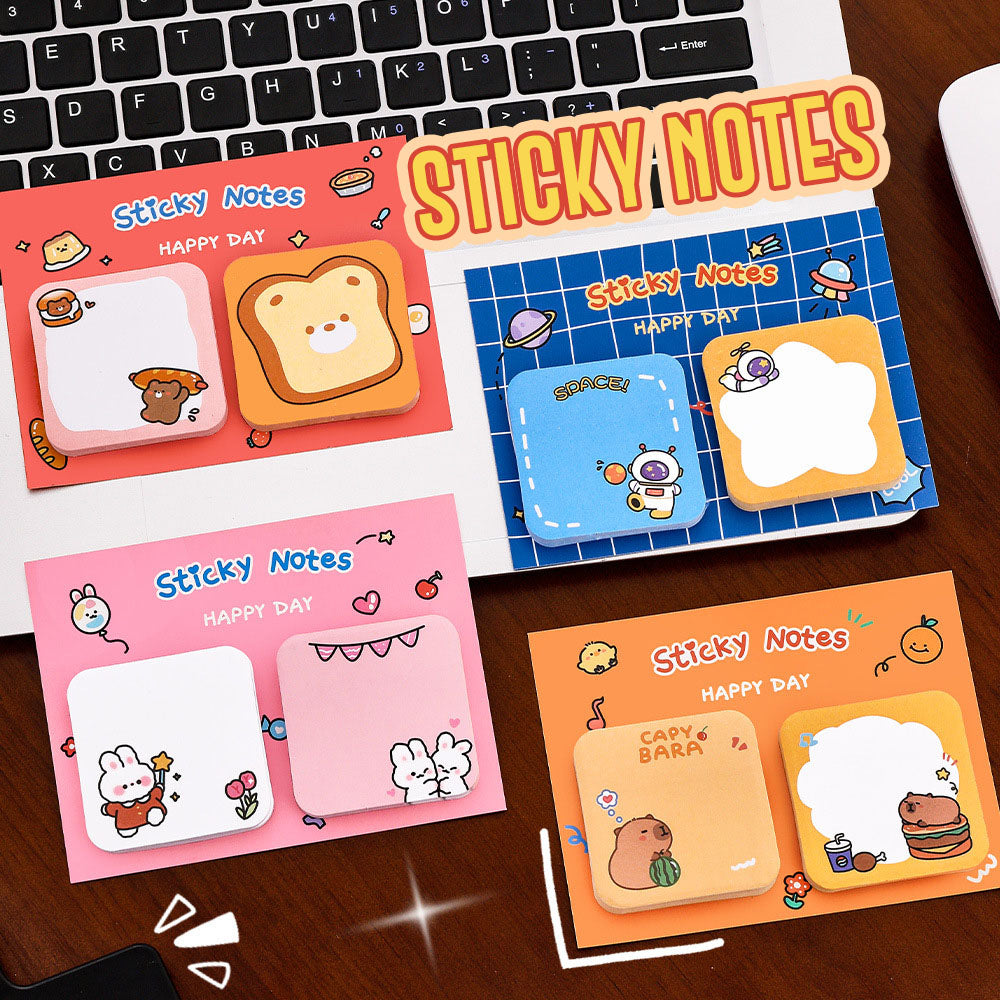 Sticky Notes 60 Lembar Kotak Persegi Lucu Full Color Catatan Tempel Aesthetic DCA2402