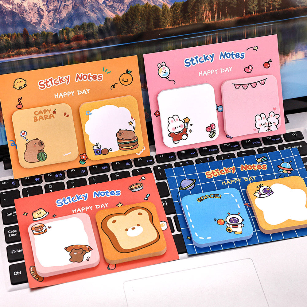 Sticky Notes 60 Lembar Kotak Persegi Lucu Full Color Catatan Tempel Aesthetic DCA2402