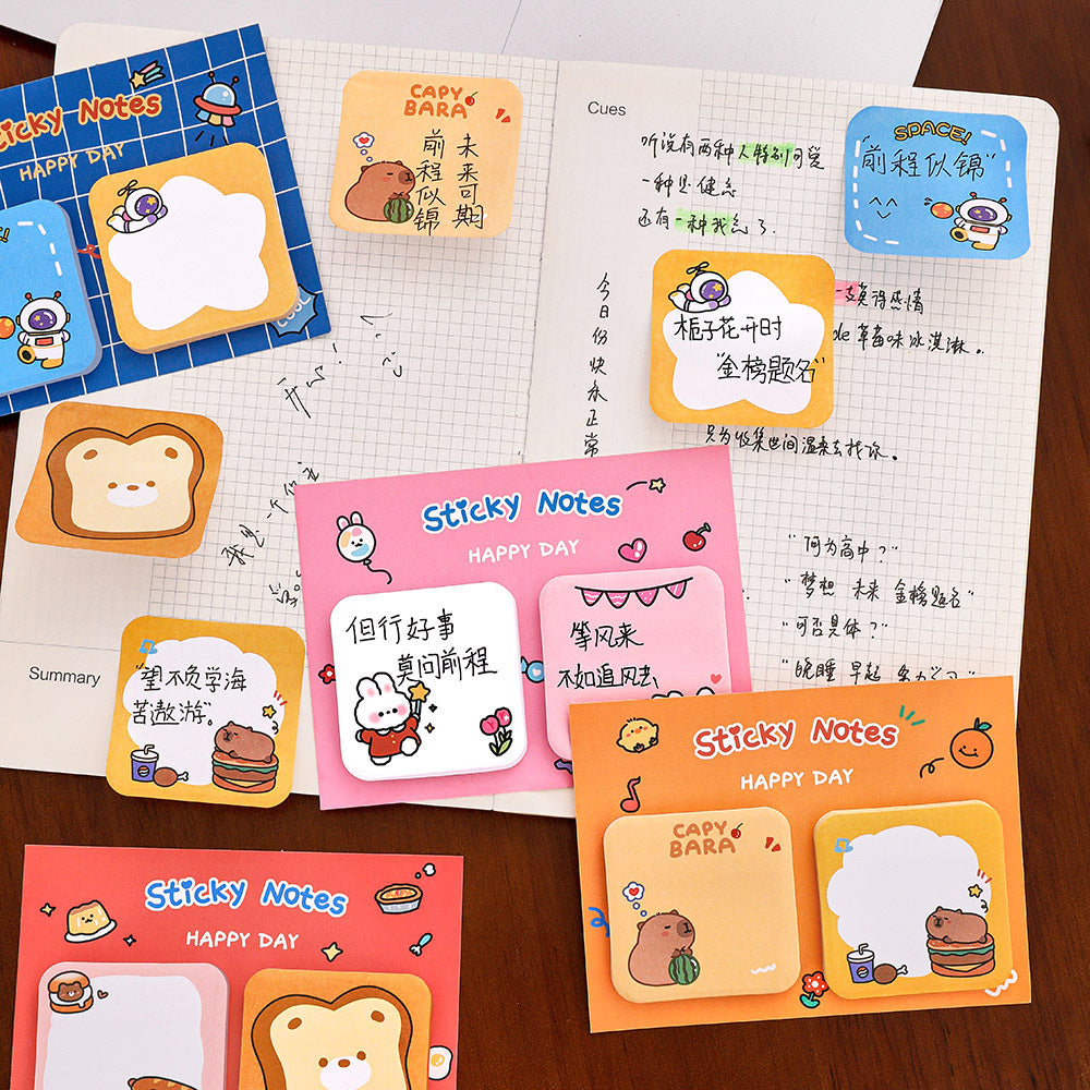 Sticky Notes 60 Lembar Kotak Persegi Lucu Full Color Catatan Tempel Aesthetic DCA2402