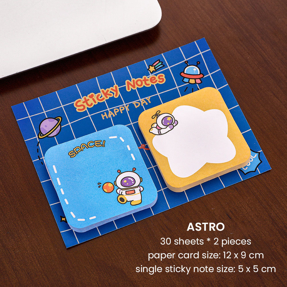 Sticky Notes 60 Lembar Kotak Persegi Lucu Full Color Catatan Tempel Aesthetic DCA2402
