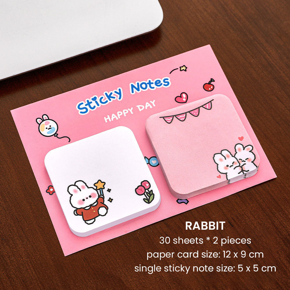 Sticky Notes 60 Lembar Kotak Persegi Lucu Full Color Catatan Tempel Aesthetic DCA2402