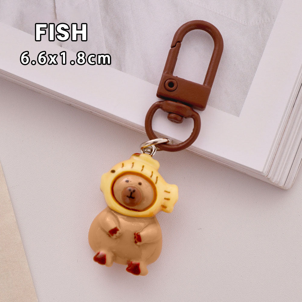 Gantungan Kunci Tas Resin Gift Kado Ganci Bag Charm Keychain Capybara DCA2424