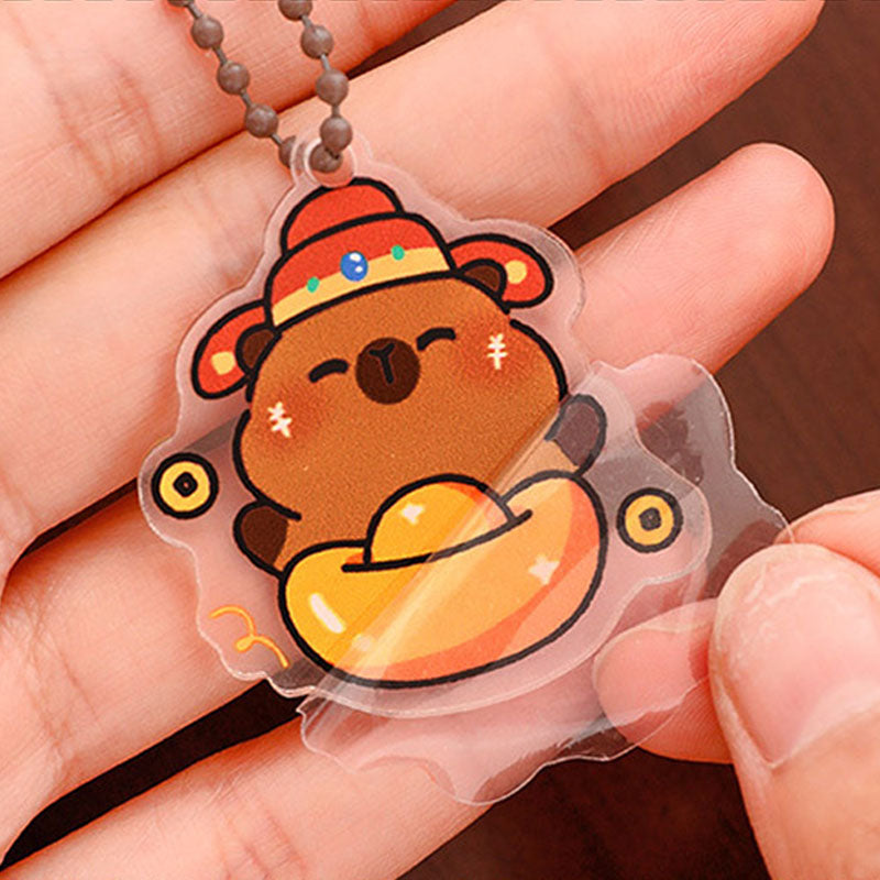 Gantungan Kunci Tas Akrilik Capybara Ganci Keychain Kapibara Bag Charm DCA2446