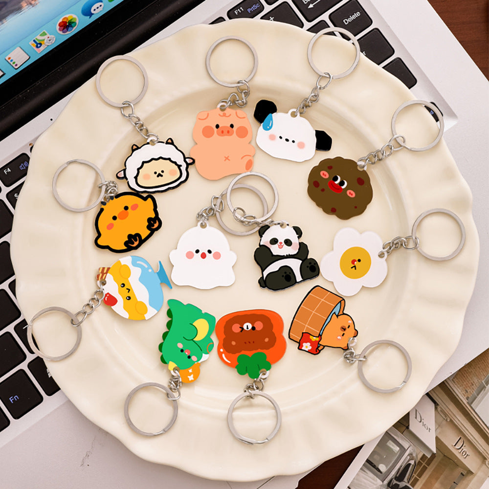 Gantungan Kunci Karakter Kartun Lucu Akrilik UV Print Keychain Acrylic Ganci DCA2452