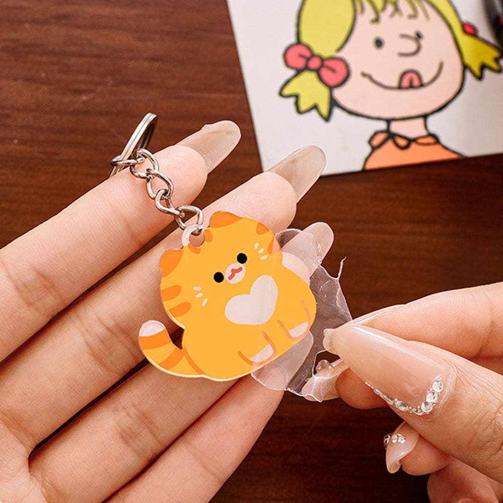Gantungan Kunci Karakter Kartun Lucu Akrilik UV Print Keychain Acrylic Ganci DCA2452