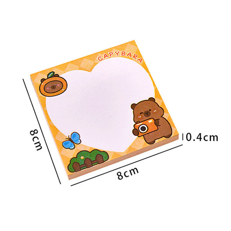 Sticky Notes 50 Lembar Persegi Capybara Lucu Catatan Tempel Aesthetic DCA2469