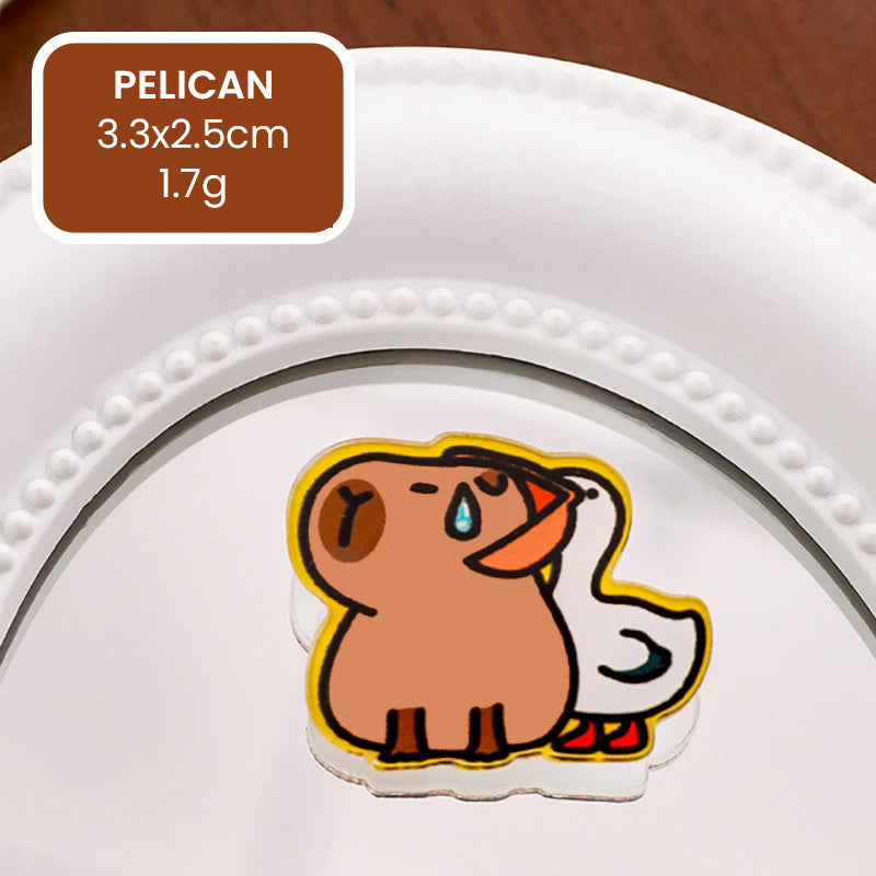 Bros Akrilik Pin Acrylic Capybara Karakter Kartun Lucu Murah