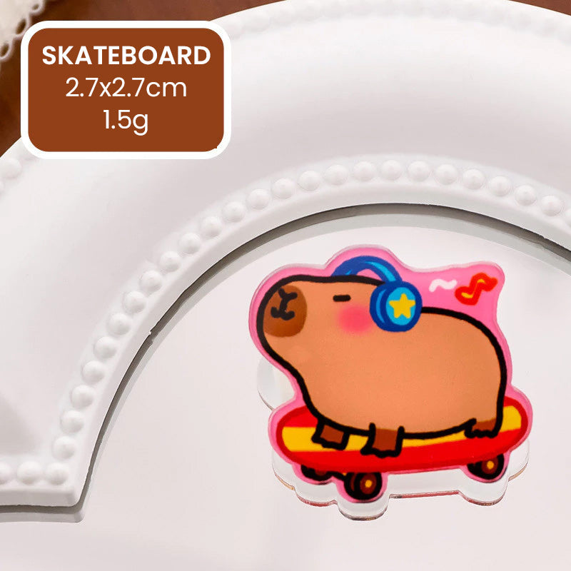 Bros Akrilik Pin Acrylic Capybara Karakter Kartun Lucu Murah