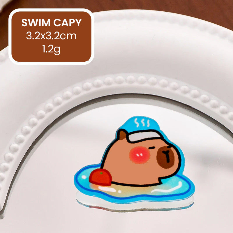 Bros Akrilik Pin Acrylic Capybara Karakter Kartun Lucu Murah