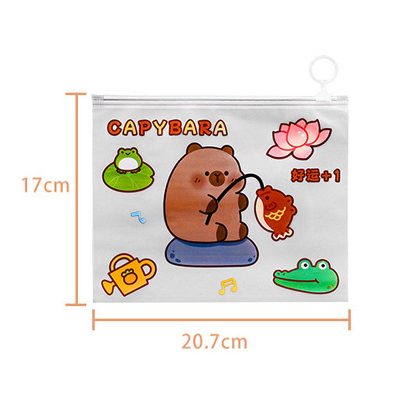 Zipper Bag Aesthetic Capybara Lucu Pouch Pensil Kosmetik Serbaguna DCA2477
