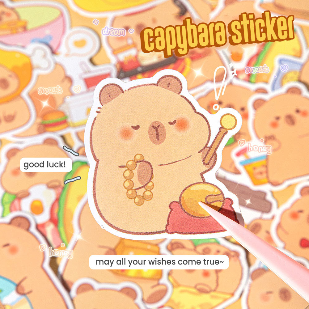 Stiker Capybara Sticker Karakter Kartun Set 30 Pcs DCA2550