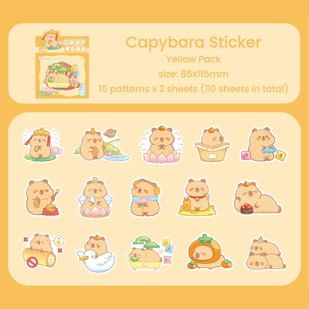 Stiker Capybara Sticker Karakter Kartun Set 30 Pcs DCA2550