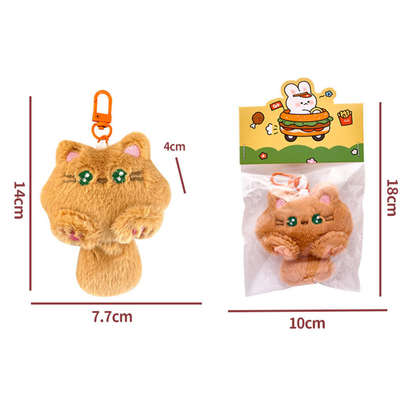 Gantungan Kunci Boneka Hewan Lucu Planet Cat Bear Rabbit Tail Keychain DCA2612