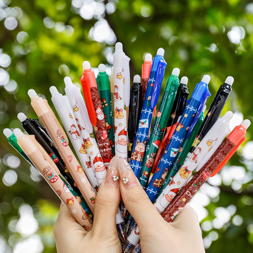Pulpen Mekanik Natal Bolpoin Christmas Erasable Pen Souvenir Alat Tulis Stationery DCA2840