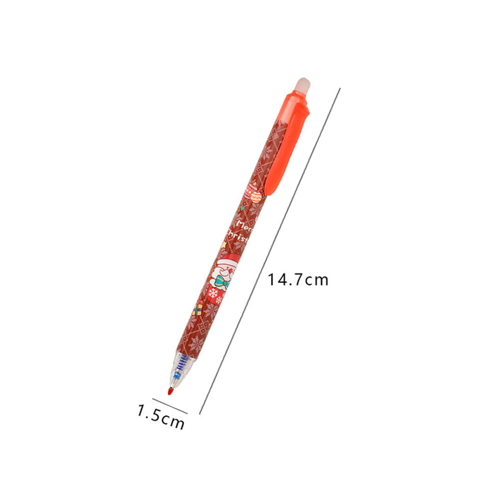 Pulpen Mekanik Natal Bolpoin Christmas Erasable Pen Souvenir Alat Tulis Stationery DCA2840