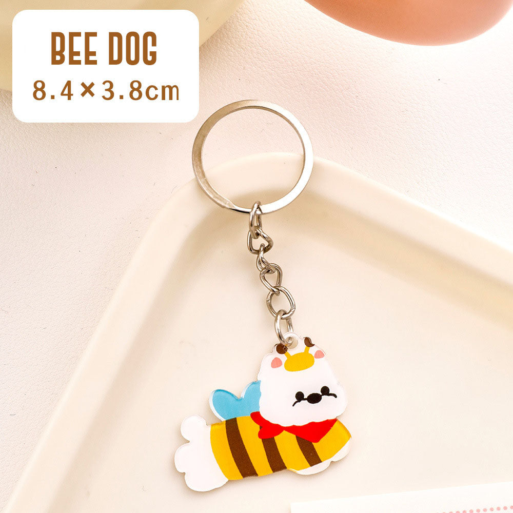 Gantungan Kunci Doggy Panjang Sosis Akrilik UV Print Keychain Acrylic Ganci DCA2862