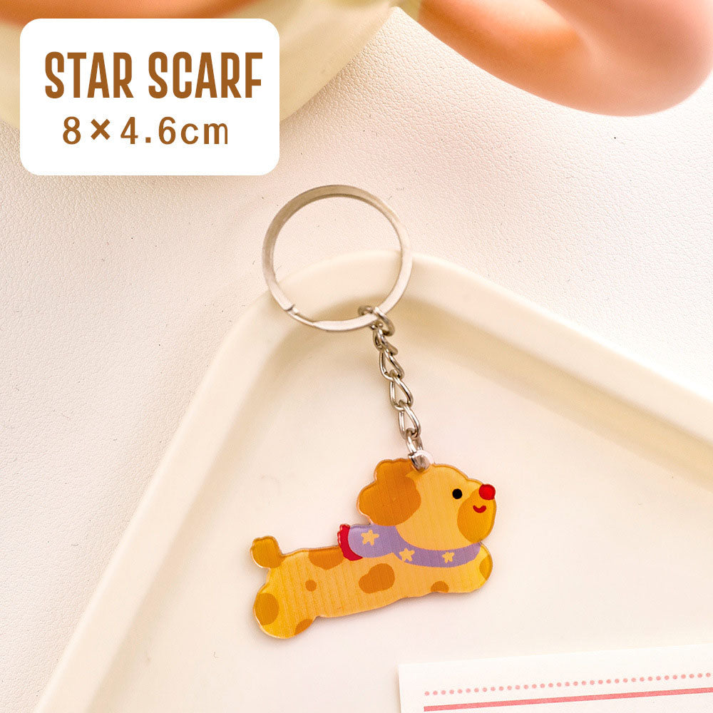 Gantungan Kunci Doggy Panjang Sosis Akrilik UV Print Keychain Acrylic Ganci DCA2862
