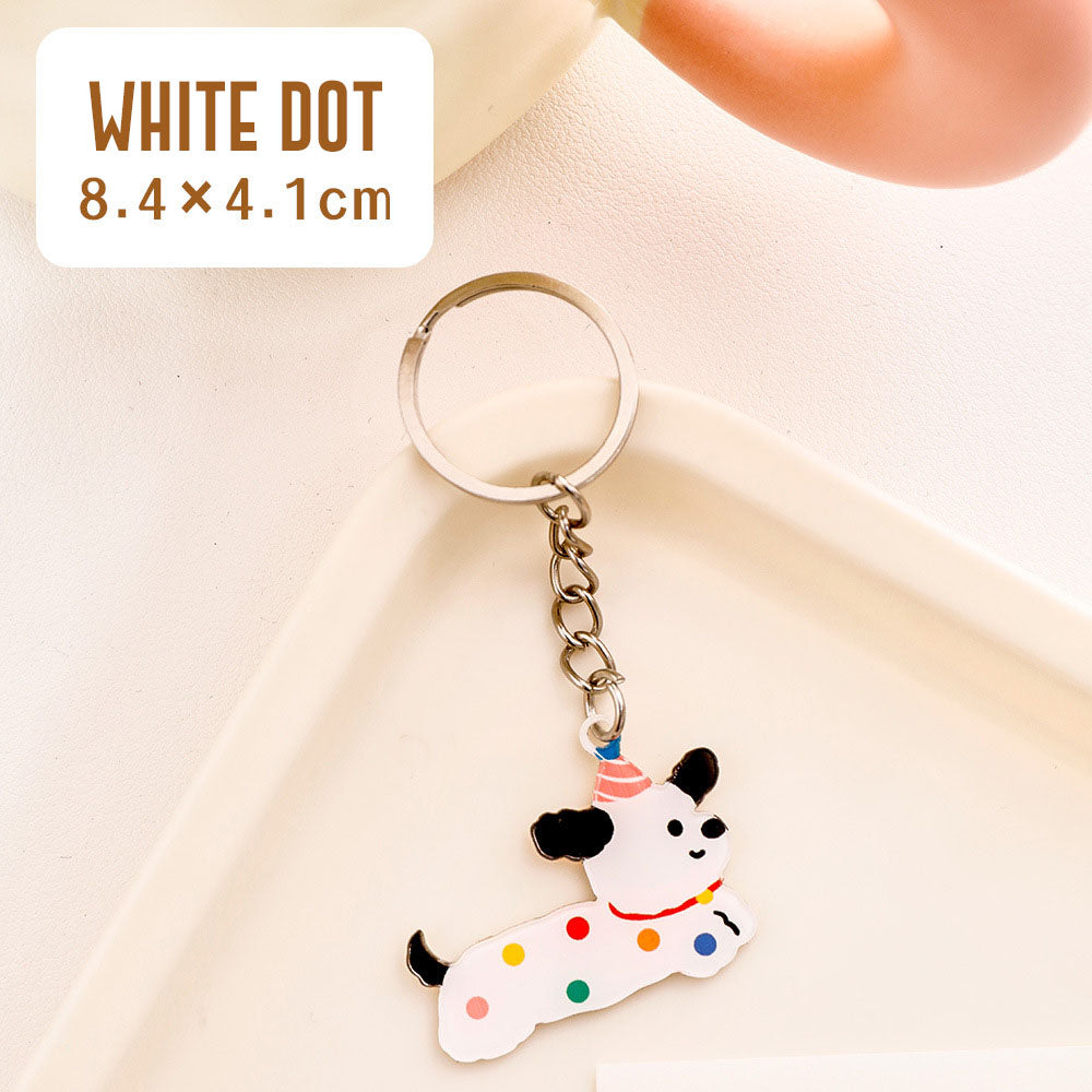 Gantungan Kunci Doggy Panjang Sosis Akrilik UV Print Keychain Acrylic Ganci DCA2862