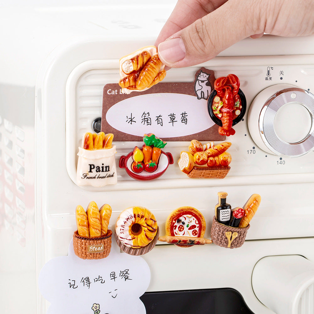 Hiasan Magnet Kulkas Karakter Makanan Snack Dessert Resin DCA2872