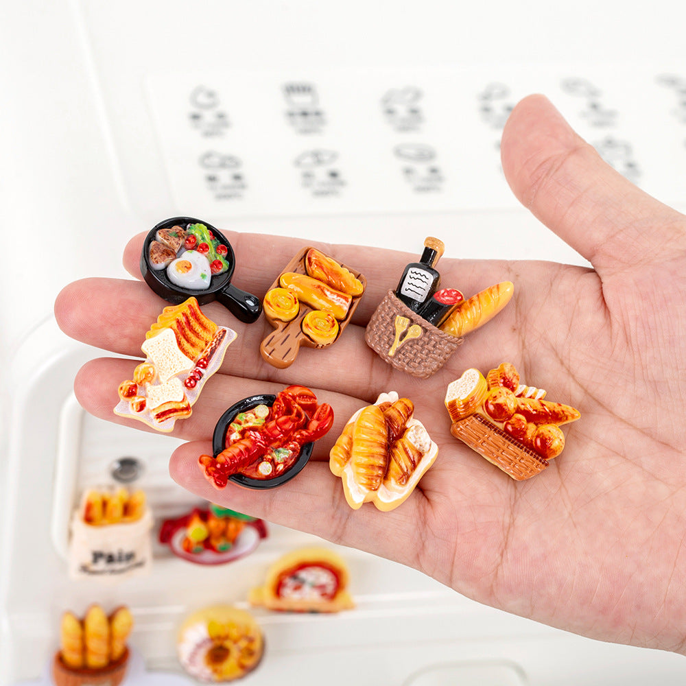Hiasan Magnet Kulkas Karakter Makanan Snack Dessert Resin DCA2872