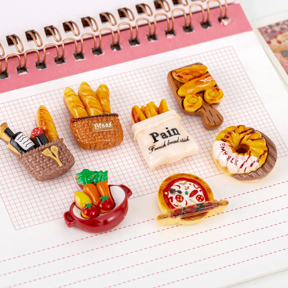 Hiasan Magnet Kulkas Karakter Makanan Snack Dessert Resin DCA2872