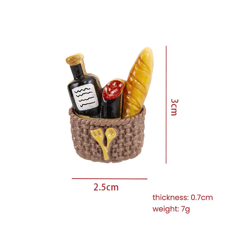 Hiasan Magnet Kulkas Karakter Makanan Snack Dessert Resin DCA2872