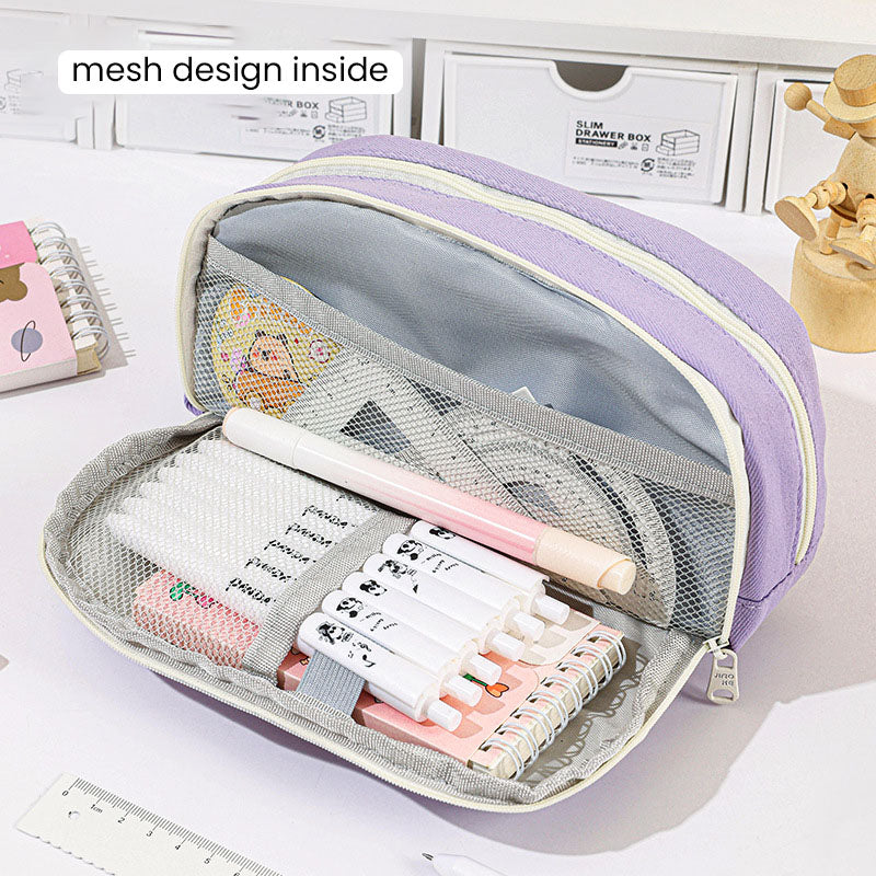Kotak Tempat Pensil Korea Multi Sekat Kapasitas Besar Pencil Case DCA2896