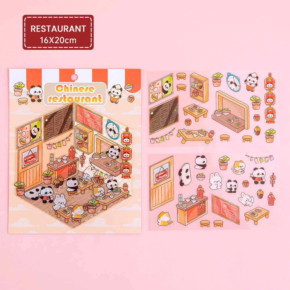 Sticker 3D Decorating Landscaping Creative Activity Mainan Anak Kreatif Stiker Lucu SS3D1