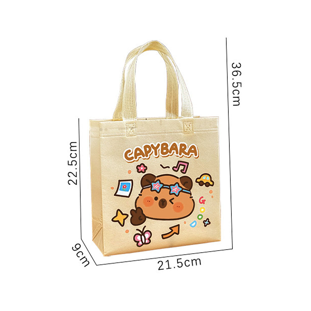 Tote Bag Capybara Tas Ultah Lipat Souvenir Goodie Bag Totebag Lucu Spunbond DCO2164