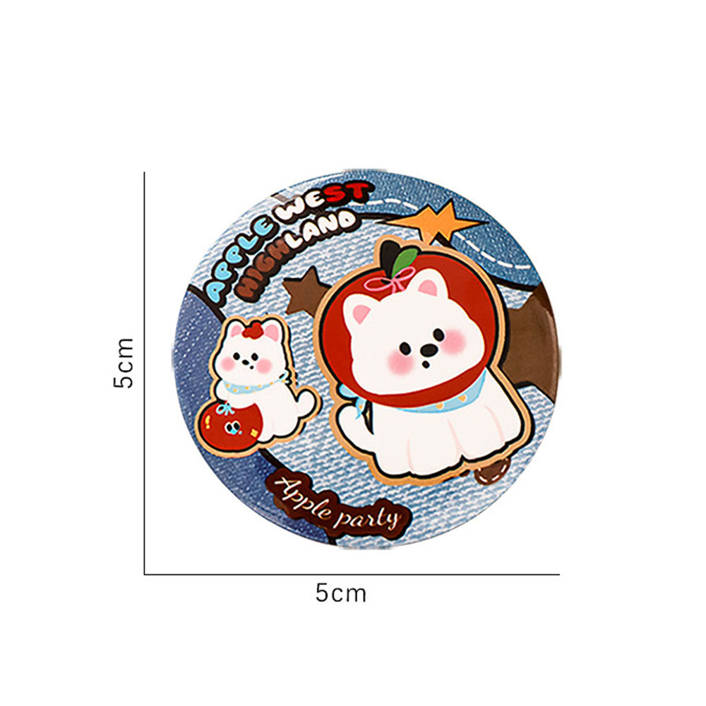 Bros Pin Karakter Kartun Capybara White Dog Lucu Cute Brooch