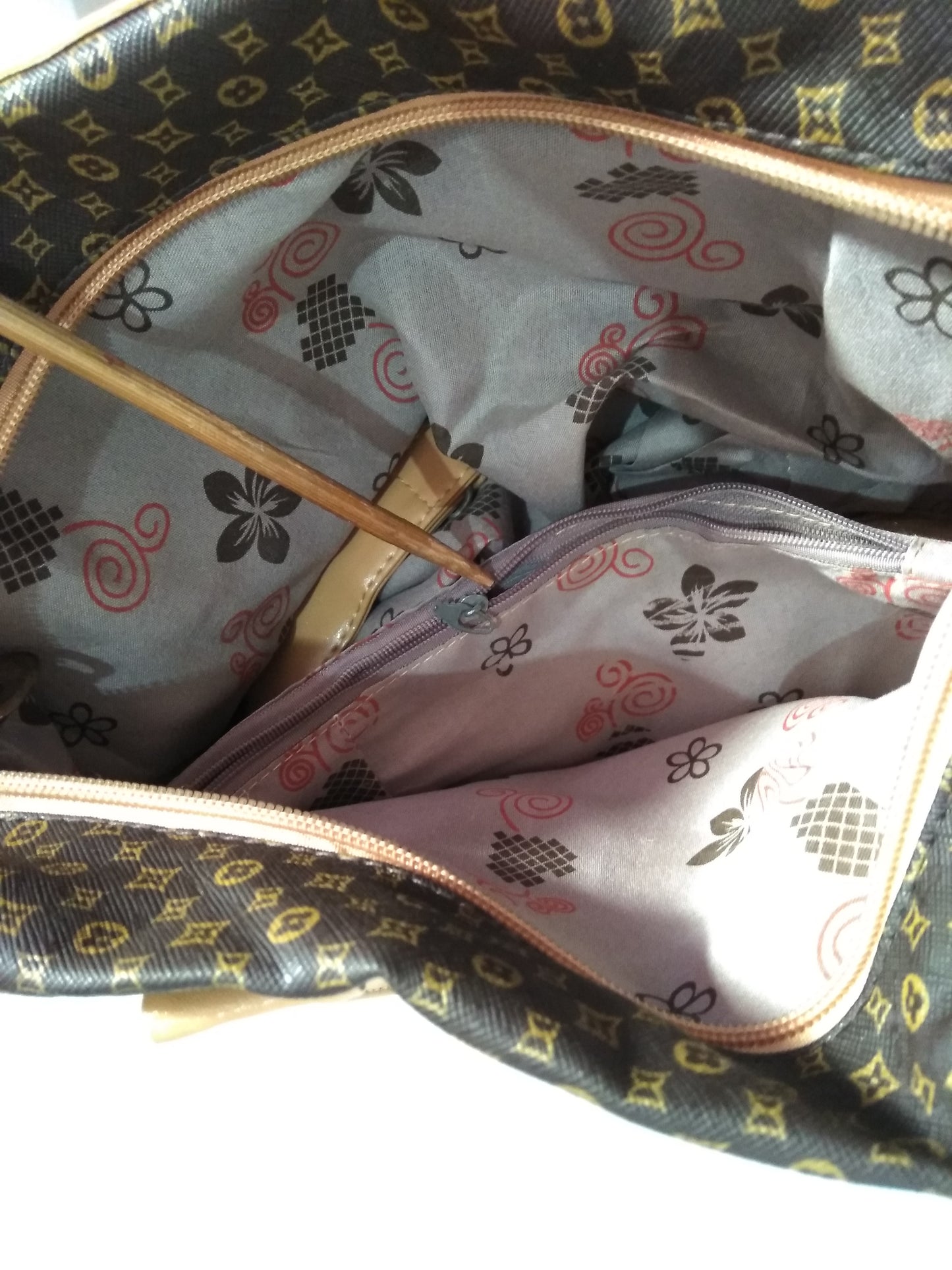 Dark Coffee Pattern Handbag