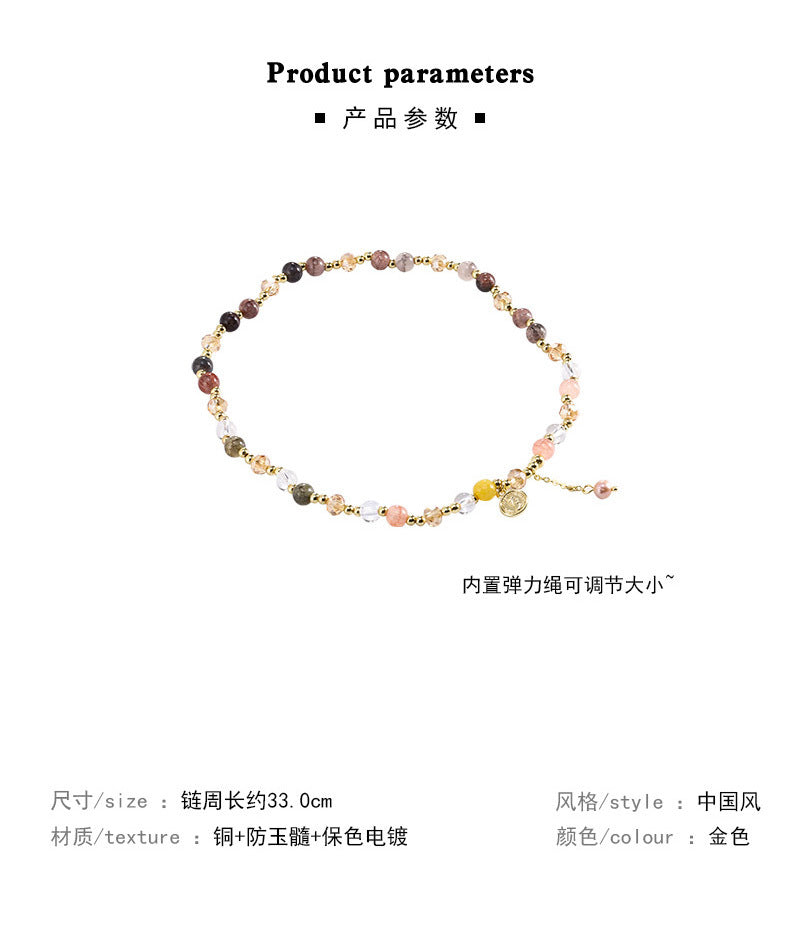 Bracelet Retro Baroque Pearl Portrait Round Plate Double Layer HXBS0397