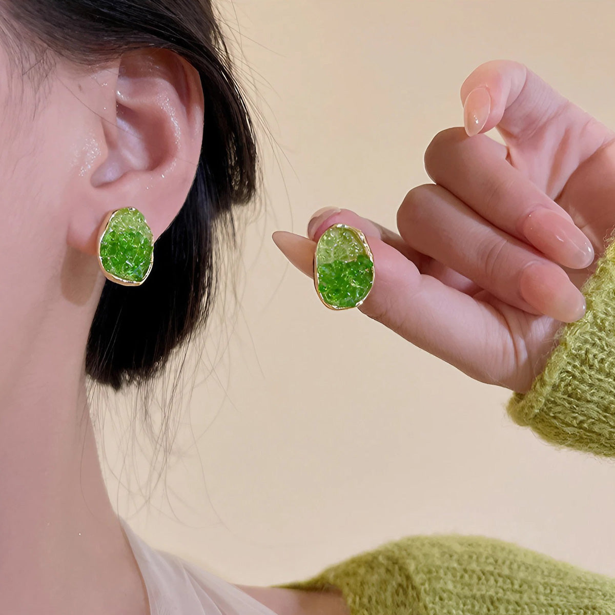 Earring Stud Trendy Geometric Shape HXEA1068