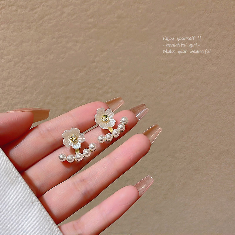 Earring Stud Flower Pearl HXEA1188