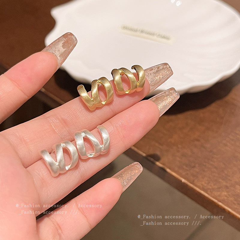Earring Stud Unique Multi Layer HXEA1784