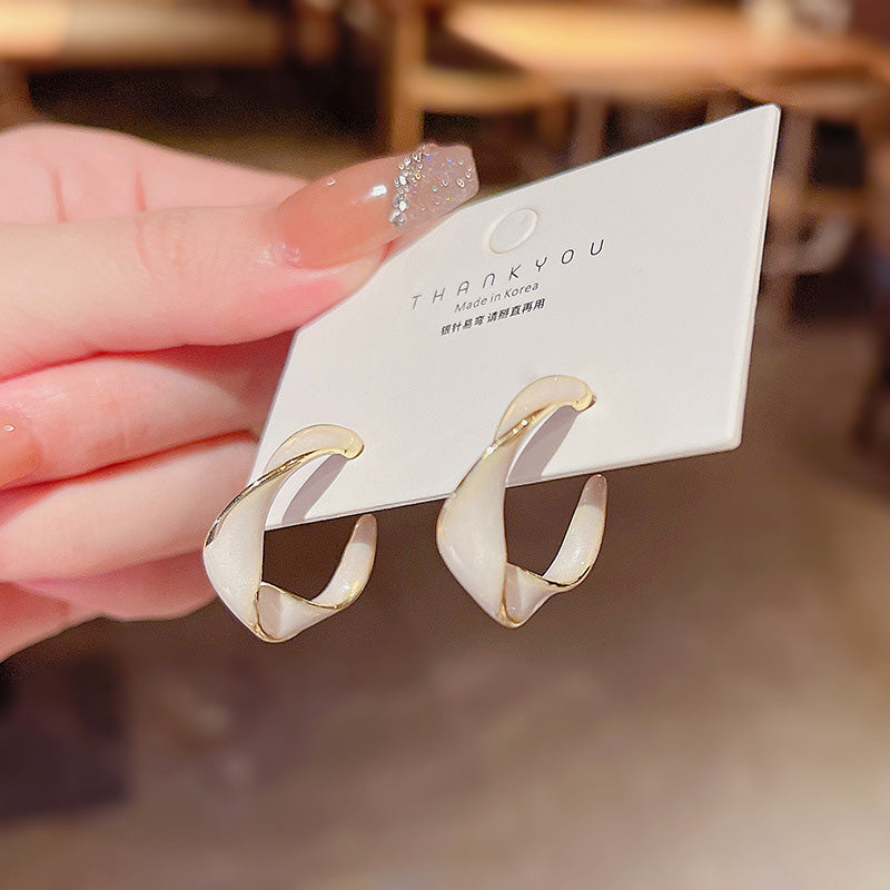 Earring Hoop Twisted HXEE4331